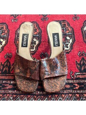 Van Eli | snake skin heel sandals